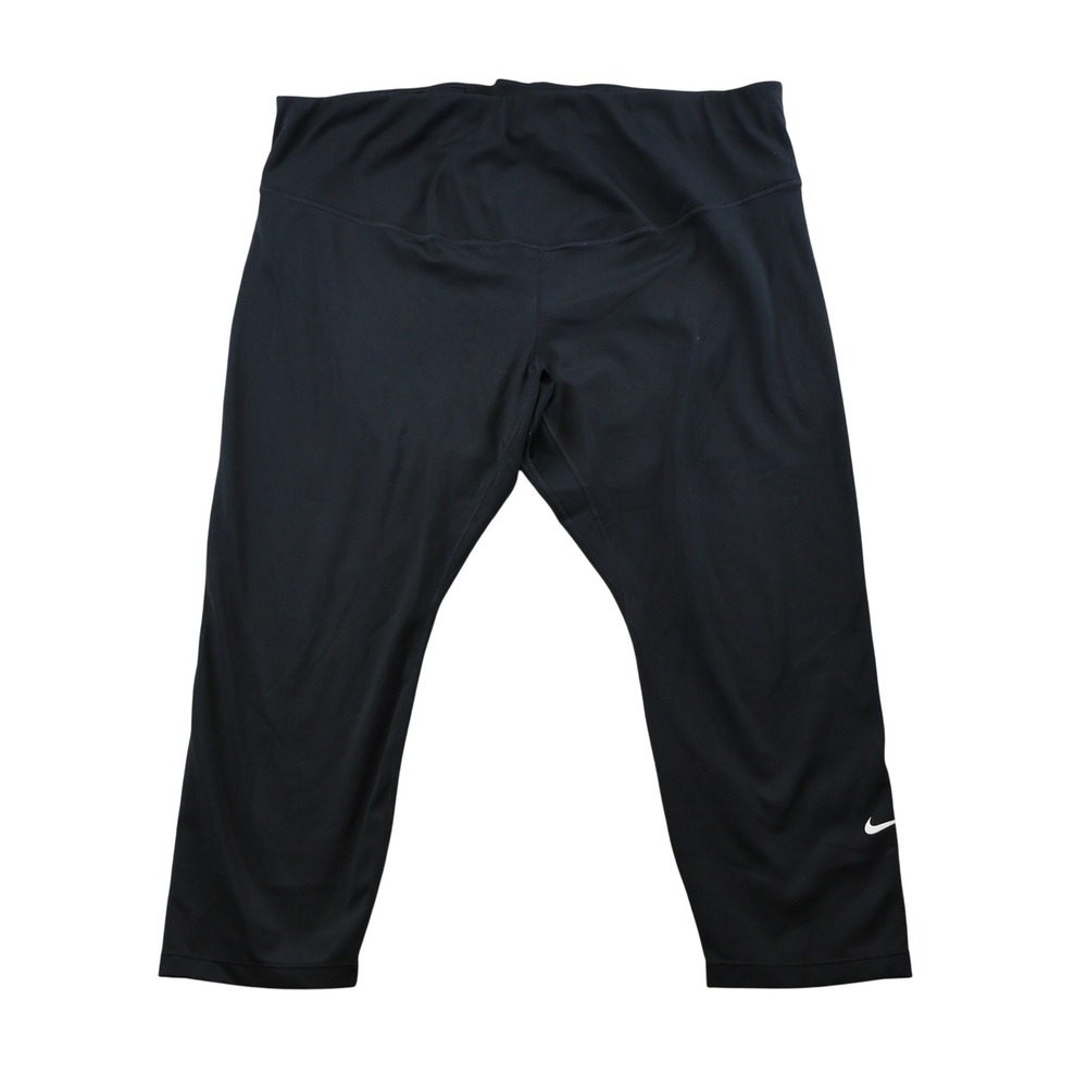 Nike Womens 2X Leggings Black Dri-FIT Mid Rise Cropped Tights DD0344-010